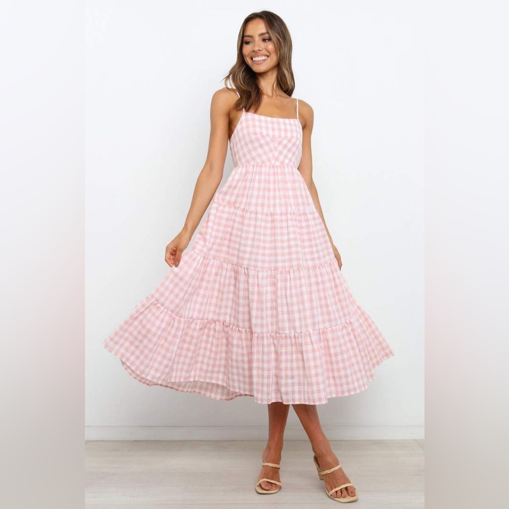 Petal and Pup pink gingham caia dress
